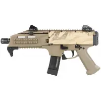 CZ Scorpion EVO 3 S1 9mm Flat Dark Earth Pistol with 7.72" Barrel, 20-Rounds and Glory Flag Engraving - 91334