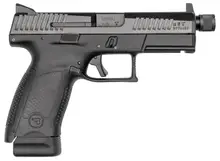 CZ P-10 C Suppressor-Ready 9mm Luger Pistol with 4.61" Threaded Barrel, Black Polymer Grip, 17+1 Capacity, and Night Sights (91533)