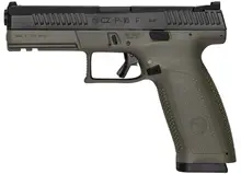 CZ P-10 F 9MM Luger 4.5in OD Green Pistol with Night Sights - 19+1 Rounds (91545)