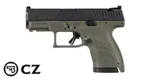 CZ P-10 S Sub-Compact 9MM 3.5" Barrel Pistol with Fixed Sights and Interchangeable Backstraps, OD Green - 91565