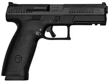 CZ P-10F .45 ACP Pistol, 4.5" Barrel, Black Polymer Frame, 13RD, Reversible Mag Catch, Fixed Sights, Model 91590