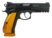 CZ-USA 75 SP-01 Shadow Orange 9MM, 4.61in, 18RD, Black Steel Frame with Aluminum Grip
