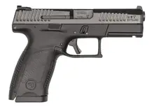 CZ P-10 C Compact 9MM Luger Pistol with 4.02" Nitride Barrel, Black Polymer Frame, Night Sights, and 15-Round Capacity