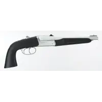 Taylors & Company Alaskan Howdah .45 LC/410 Break Open Pistol, 10.25" Matte Chrome Barrel, 2-Rounds, Black Rubber Grip