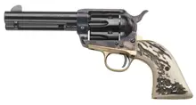 Taylor's & Company OG1416 1873 Cattleman .357 MAG Revolver, 4.75" Blued Barrel, 6-Round Capacity, Case Hardened Frame, Imitation Stag Grip