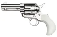 Taylor's & Company 1873 Cattleman Birdshead .45 LC Revolver, Nickel-Plated 3.5" Barrel, 6-Round Capacity, Ivory Synthetic Grip - OG1417