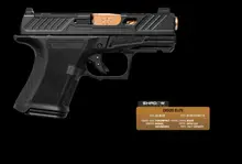 Shadow Systems CR920 Elite 9mm Luger 3.41in Black Nitride Semi-Auto Pistol - Black/Bronze Optics Ready, 10+1 Rounds