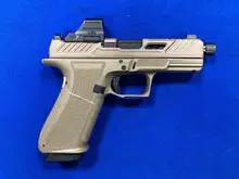 Shadow Systems XR920 Elite 9mm Semi-Auto Pistol with 4.5" Barrel, Front Night Sights, Flat Dark Earth/Black Finish, and Red Dot Optic