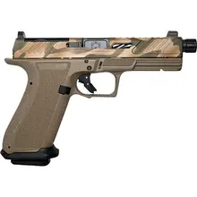 Shadow Systems DR920 Elite FDE 9mm Semi Automatic Pistol with Optic Cut/Threaded Camo Slide, 4.5" 17RD