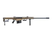 Barrett M82A1 50 BMG 29" Flat Dark Earth Cerakote, Fixed Stock with Sorbothane Recoil Pad, Black Polymer Grip, 10+1 Round Capacity