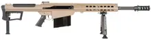 Barrett M107A1 50 BMG 20" Flat Dark Earth Cerakote, 10+1 Rounds, Fixed Stock with Sorbothane Recoil Pad, Black Polymer Grip
