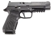 Wilson Combat Sig P320 Full-Size 9mm Luger Pistol with 4.7" Black DLC Stainless Steel Barrel, 17+1 Capacity, Fiber Optic Sights, and Black Modular Polymer Grip
