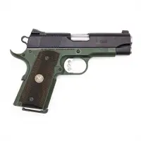 Wilson Combat CQB Full-Size 5" .45 ACP Pistol with Tritium Night Sights, Black/Green Armor-Tuff, 2 8-Round Mags (CA Compliant) - WCQB-T-ACA
