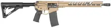Diamondback Firearms DB15 Black Gold 5.56x45mm NATO 16" 30+1 with Flat Dark Earth Adjustable Magpul CTR Stock and Black Magpul MOE K2 Grip
