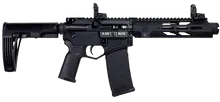 Diamondback DB15 Diamond Series Tactical Pistol, 5.56 NATO, 7" Barrel, Black, 30-RD, with Magpul MBUS Pro, 9" M-LOK Rail, Tailhook Brace, KAK Flash Can