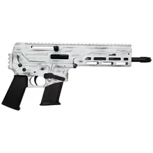 Diamondback DBX CF 5.7x28mm 8" Battleworn Stormtrooper White Pistol, 20-Round Capacity, DB1614L401