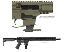 CMMG Resolute 300 MK17 9MM Luger 16.10" 21+1 OD Green Cerakote Receiver with 6 Position Ripstock Stock