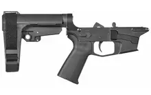 CMMG Banshee 300 MK17 AR-Pistol Complete Lower Group with 6 Position Ripbrace Stock, Black Hardcoat Anodized Receiver
