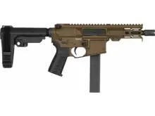 CMMG Banshee MK9 9MM 5" SMG Pistol with 32RD Ripbrace in Midnight Bronze