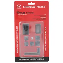 Crimson Trace Red Dot Rear Sight Adapter with Dovetail Mounting Kit for Smith & Wesson, Black