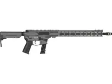 CMMG Resolute MK17 9MM Semi-Automatic Rifle, 16.1" Chrome Moly Barrel, Tungsten Gray Aluminum Rec, Black Adjustable Ripstock, 21 Rounds