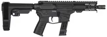 CMMG Banshee MK17 9MM 5" Black Pistol with 21+1 Rounds, Black Cerakote, Nitride Barrel, Synthetic 6 Position Ripbrace, Polymer Grip - SIG P320 Mag Compatible (92A17A4-AB)