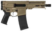 CMMG Dissent MK4 Semi-Automatic Pistol, 5.56mm, 6.5" Barrel, 30 Rounds, Coyote Tan