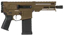 CMMG Dissent MK4 Semi-Automatic Pistol, 5.56 NATO, 6.5" Barrel, 30-Round, Midnight Bronze Cerakote Finish