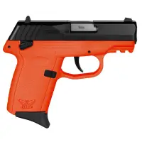 SCCY Industries CPX-1 Gen3 9mm Luger Pistol with 3.1" Barrel, Orange Polymer Grip, Black Nitride Slide, 10+1 Rounds, Manual Safety