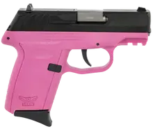 SCCY CPX-2 Gen 3 9MM Pistol, 3.1" Barrel, Black Slide, Pink Polymer Frame, 10 Round Capacity, No External Safety