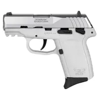 SCCY CPX-1 Gen 3 9mm 3.1" Barrel Stainless Steel/White Pistol with Manual Safety and Picatinny Rail - 10 Rounds