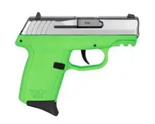 SCCY Industries CPX-2 Gen3 9mm Semi-Auto Pistol with 3.1" Stainless Steel Barrel, Lime Green Frame, 10-Round Capacity, No Safety