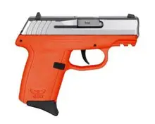 SCCY Industries CPX-2 Gen 3 9mm Luger Pistol with 3.1" Stainless Steel Slide, Orange Polymer Grip, Picatinny Rail Frame, 10+1 Rounds Capacity