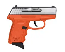 SCCY GEN3 CPX-3 .380 ACP, 3.10" BARREL 10RD ORANGE FINISH FRAME, STAINLESS STEEL, NO MANUAL THUMB SAFETY