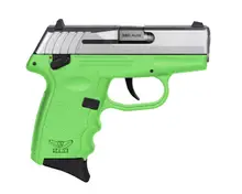 SCCY Industries CPX-4 380 ACP Pistol, 2.96" Barrel, 10 Rounds, Stainless Steel Slide, Lime Green Polymer Frame and Grip