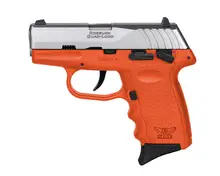 SCCY Industries CPX-4TTOR .380 ACP with 2.96" Barrel, Stainless Steel Slide, Orange Polymer Grip, Manual Thumb Safety, 10RD