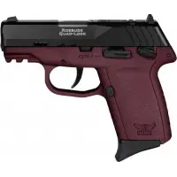 SCCY Industries CPX-1 Gen 3 9mm 3.1" Barrel 10-Rounds Pistol with Crimson Red Grip/Frame and Black Nitride SS Slide - RDR Ready