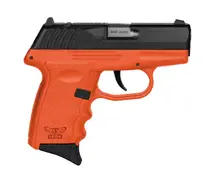 SCCY CPX-3 .380 ACP Pistol with 3.1" Barrel, Orange Polymer Grip, Black Slide, 10 Rounds Capacity