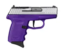 SCCY DVG-1TT 9MM Stainless Steel/Purple Frame Handgun with Red Dot Ready, 3.1" Barrel, 10-Round Magazine