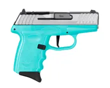 SCCY DVG-1TT RDR Handgun 9MM Luger, Stainless Slide/SCCY Blue Frame, 10-Round Magazine, 3.1" Barrel, Striker Fired, Red Dot Ready