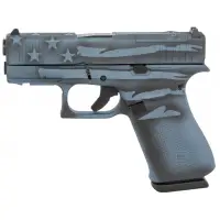 Glock 43X MOS Sub-Compact 9mm Luger 3.41in Blue Titanium Flag Cerakote Pistol - 10+1 Rounds