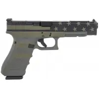 Glock G34 G4 9MM MOS Optic Ready Pistol with Operator Flag, 17RD Capacity