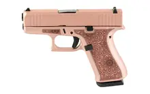 GLOCK G43X SUB-COMPACT 9MM 3.41" ROSE GOLD PAISLEY10RD