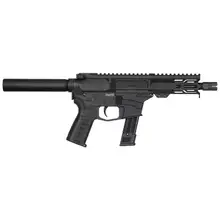 CMMG Banshee MK17 9MM Luger 5" 21+1 Round AR-15 Pistol with Black Cerakote Finish and Synthetic 6 Position Ripbrace