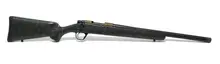 Christensen Arms Ridgeline .450 Bushmaster Bolt-Action Rifle - 20" Threaded Carbon Fiber Barrel, Burnt Bronze Cerakote, Green with Black & Tan Webbing Stock