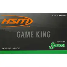 HSM Game King .308 Win 165gr Sierra Spitzer Boat-Tail Ammunition, 20 Rounds/Box