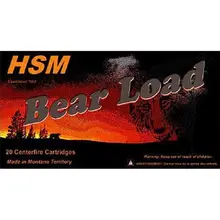 HSM Bear Load 10MM Auto 200GR Lead Round Nose Flat Point Ammo, Box of 20 Rounds