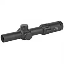 US Optics TS Series Rifle Scope 1-6x24mm w/ Simple Crosshair Reticle & Red Dot, Black - TS-6X SFP