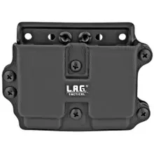 LAG Tactical M.C.S. .45 ACP Single Stack Double Mag Carrier Pouch, Black - 34010