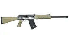Kalashnikov USA KS-12 Semi-Automatic 12 Gauge Shotgun with 18.25" Barrel, 3" Chamber, Flat Dark Earth Finish, and 5+1 Fixed Stock